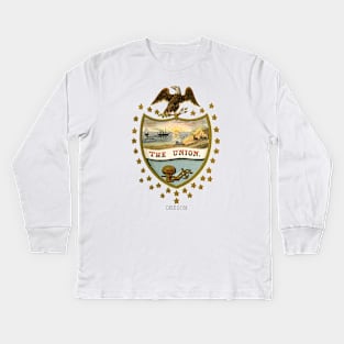 1876 Oregon Coat of Arms Kids Long Sleeve T-Shirt